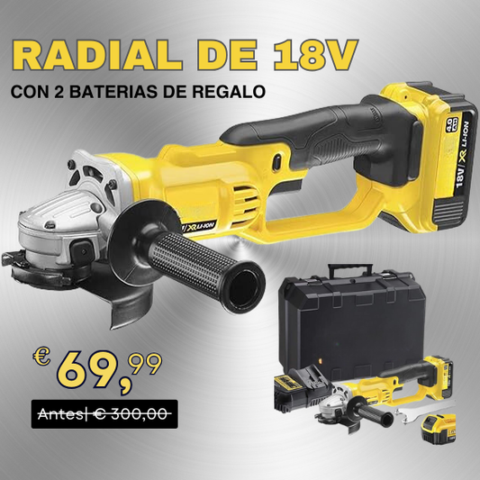 BladeX™- Potencia Inalámbrica: Radial de 18V con 2 Baterías Incluidas