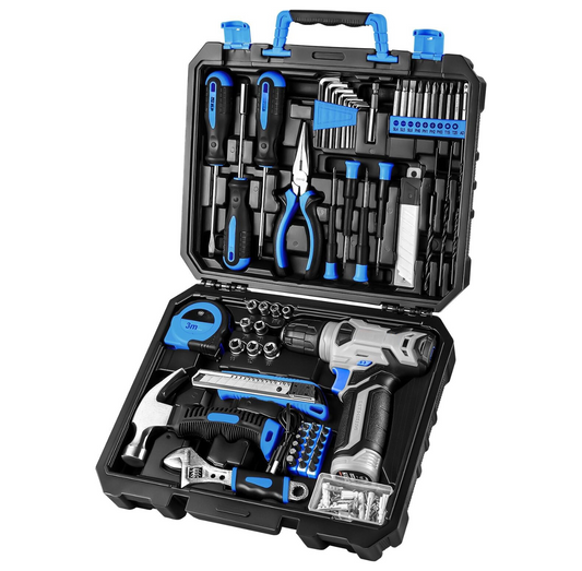 ToolMaster™ - Set de 126 Herramientas con Taladro Recargable