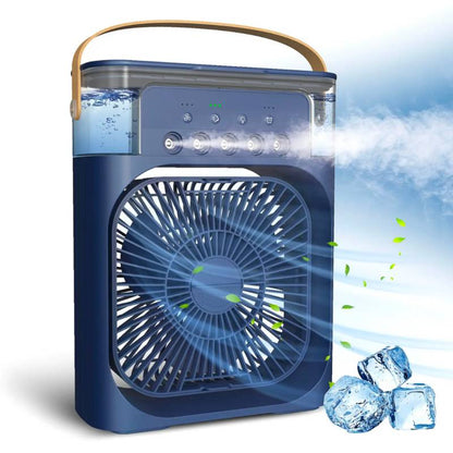 FRESHBREEZE™ - VENTILADOR HUMIDIFICADOR DE NEBULIZACIÓN AZUL (LIQUIDACION POR CIERRE)